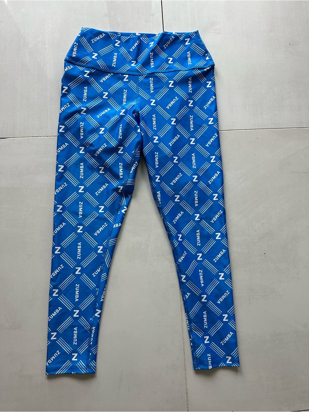 Zumba Fitness Kids Royal Blue Logo Print Leggings